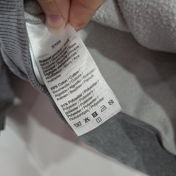 Lacoste Logo Crew Sweatshirt Heather Grey Size 14 - Picture 4 of 6